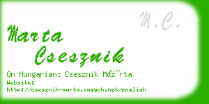 marta csesznik business card
